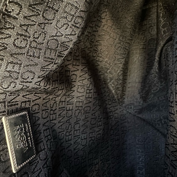 ♠️Gianni Versace Womens Black Leather♠️ Italy Inner Dividers Medium Shoulder Bag - Picture 7 of 12